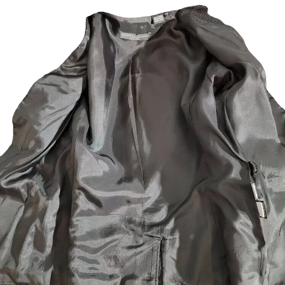 Dana Buchman Black Blazer Women's Sz 4P‎ Qtr Sleeve Lined Sport Coat - Picture 11 of 12